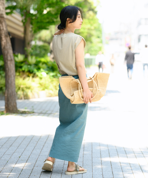 journal standard L'essage(ジャーナルスタンダードレサージュ)の「《追加》スワイーノースリーブ(Tシャツ/カットソー・レディース・グリーン系その他/カーキ系/チャコールグレー/ホワイト・FREE)」の21枚目の写真