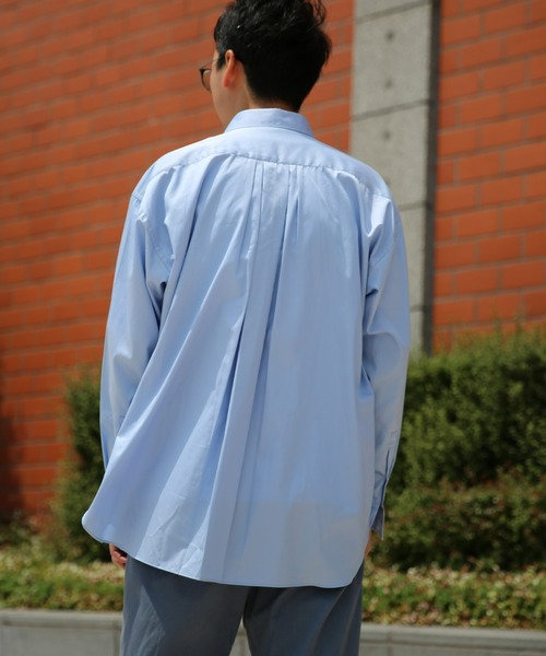 BRICK & SONS(ブリックアンドサンズ)の「リラックスバックプリーツシャツ<サックス>(シャツ/ブラウス・メンズ・サックスブルー・LL/S/M/L)」の3枚目の写真