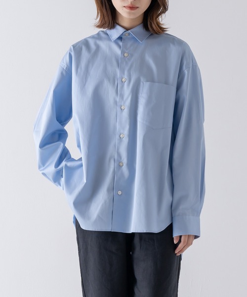 BRICK & SONS(ブリックアンドサンズ)の「リラックスバックプリーツシャツ<サックス>(シャツ/ブラウス・メンズ・サックスブルー・LL/S/M/L)」の14枚目の写真