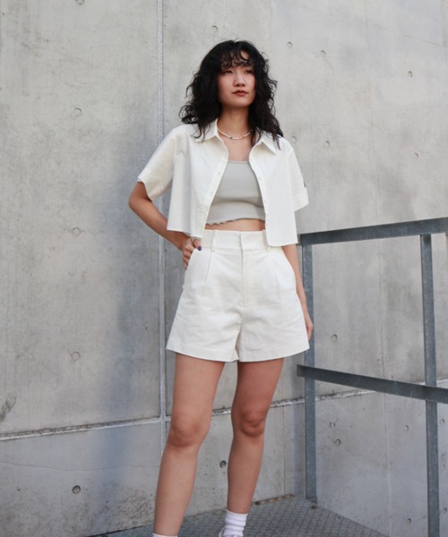 FIG&VIPER（フィグアンドバイパー）の「コットンルーズショートSH（シャツ/ブラウス・レディース・ホワイト/ライトイエロー・FREE）」の10枚目の写真