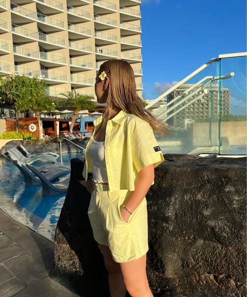 FIG&VIPER（フィグアンドバイパー）の「コットンルーズショートSH（シャツ/ブラウス・レディース・ホワイト/ライトイエロー・FREE）」の21枚目の写真