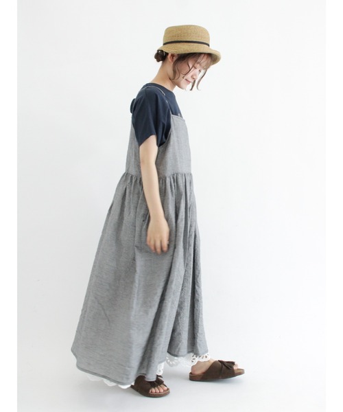 Samansa Mos2（サマンサ モスモス）の「キャミソールワンピース（ワンピース・レディース・ブラック/ベージュ/グレー/ミント・ﾌﾘ-）」の14枚目の写真