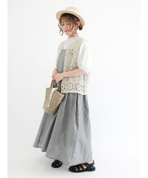 Samansa Mos2（サマンサ モスモス）の「キャミソールワンピース（ワンピース・レディース・ブラック/ベージュ/グレー/ミント・ﾌﾘ-）」の16枚目の写真