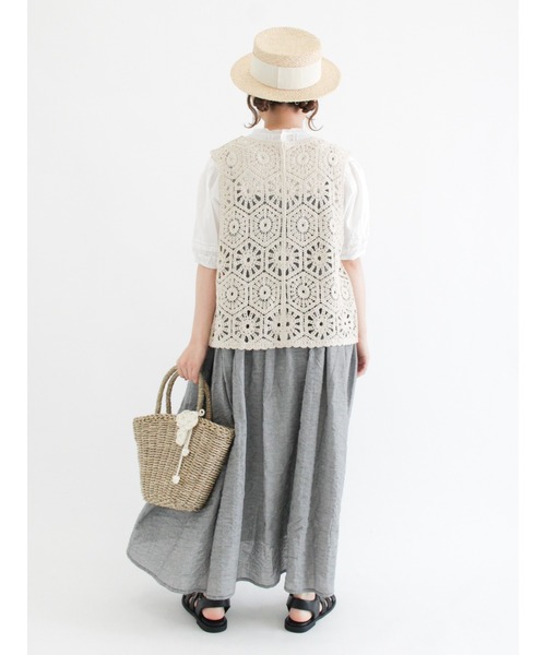 Samansa Mos2（サマンサ モスモス）の「キャミソールワンピース（ワンピース・レディース・ブラック/ベージュ/グレー/ミント・ﾌﾘ-）」の17枚目の写真