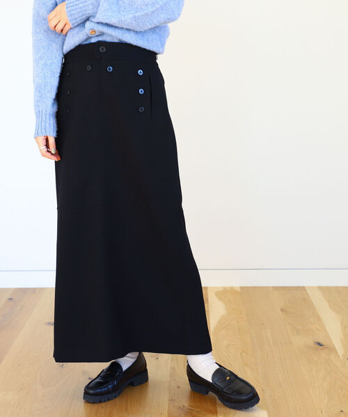 BEAMS BOY（ビームスボーイ）の「BEAMS BOY / ポリエステル マリン スカート（スカート・レディース・ブラック/グレー・1/2）」の9枚目の写真