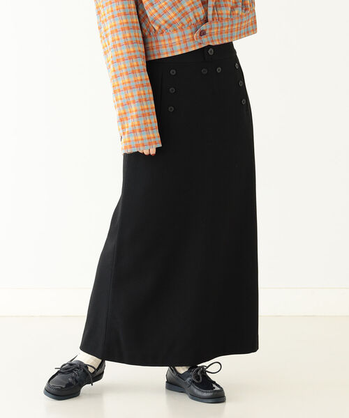 BEAMS BOY（ビームスボーイ）の「BEAMS BOY / ポリエステル マリン スカート（スカート・レディース・ブラック/グレー・1/2）」の13枚目の写真