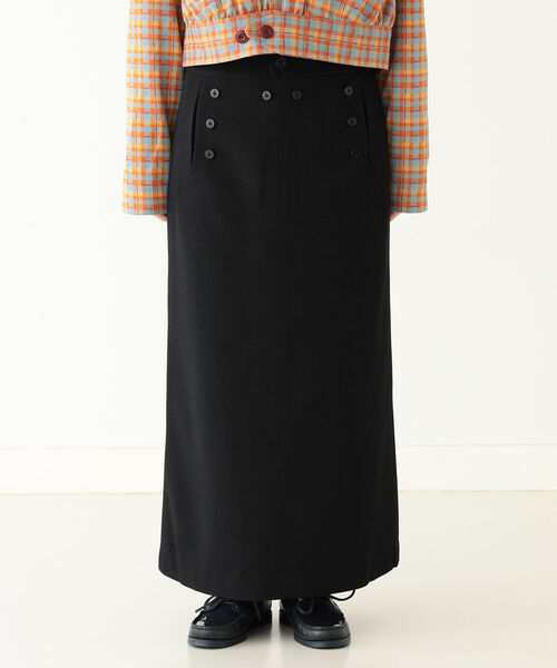 BEAMS BOY（ビームスボーイ）の「BEAMS BOY / ポリエステル マリン スカート（スカート・レディース・ブラック/グレー・1/2）」の14枚目の写真