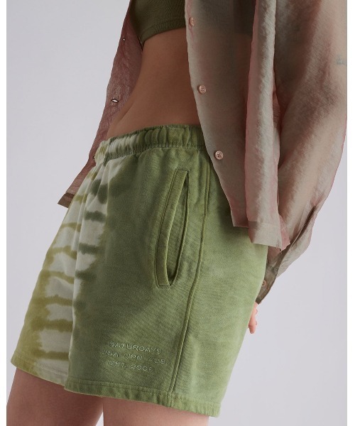 Saturdays NYC(サタデーズ ニューヨークシティ )の「Delancy Watercolor Sweatshort(その他パンツ・レディース・ミント/ネイビー・S/M/L/XL/X-SMALL)」の2枚目の写真