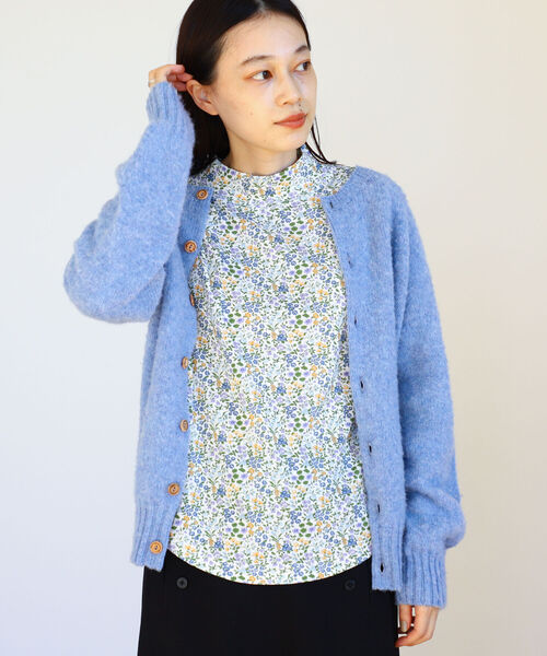 BEAMS BOY(ビームスボーイ)の「BEAMS BOY / リバティ モックネック 7分袖(Tシャツ/カットソー・レディース・レッド/ラベンダー・1/2)」の11枚目の写真