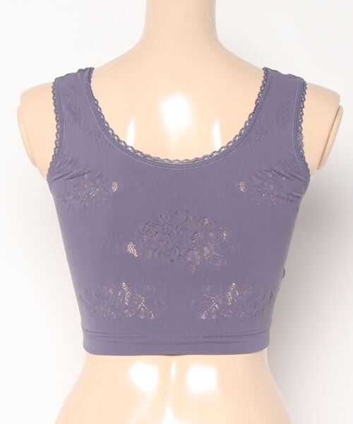 PEACH JOHN（ピーチジョン）の「【ぐーんと伸びてバストをホールド。パッド付き寝る時用ブラ】コンフォートナイトブラ（ナイトブラ・レディース・パープル/ネイビー・1/2）」の15枚目の写真