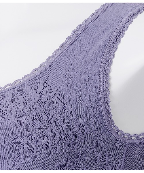 PEACH JOHN（ピーチジョン）の「【ぐーんと伸びてバストをホールド。パッド付き寝る時用ブラ】コンフォートナイトブラ（ナイトブラ・レディース・パープル/ネイビー・1/2）」の8枚目の写真