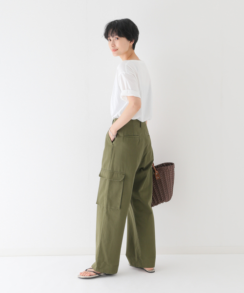 B.C STOCK(ベーセーストック)の「ムネ刺繍TEE(Tシャツ/カットソー・レディース・ホワイト/チャコールグレー/ブラウン・FREE)」の18枚目の写真