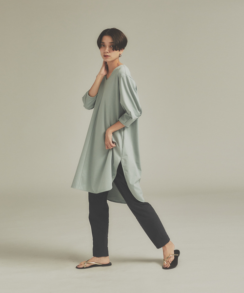 qualite（カリテ）の「ロングチュニックカットソー（Tシャツ/カットソー・レディース・ホワイト/ライトブルー/その他1/その他2・フリー）」の15枚目の写真