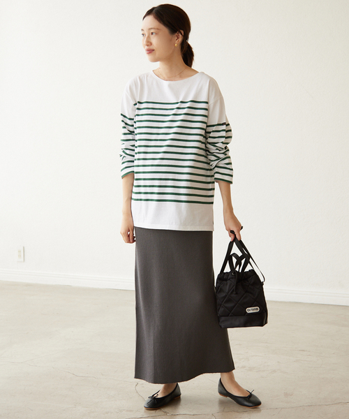 ピースダイワッフルイージースカート【ウエストゴム/洗濯機可能】