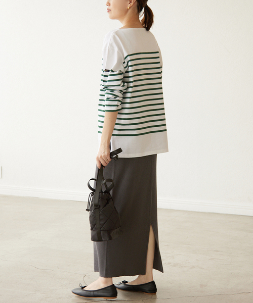 ピースダイワッフルイージースカート【ウエストゴム/洗濯機可能】