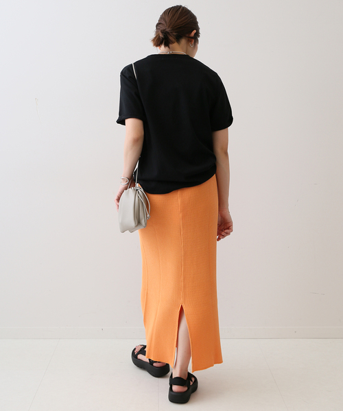 ピースダイワッフルイージースカート【ウエストゴム/洗濯機可能】