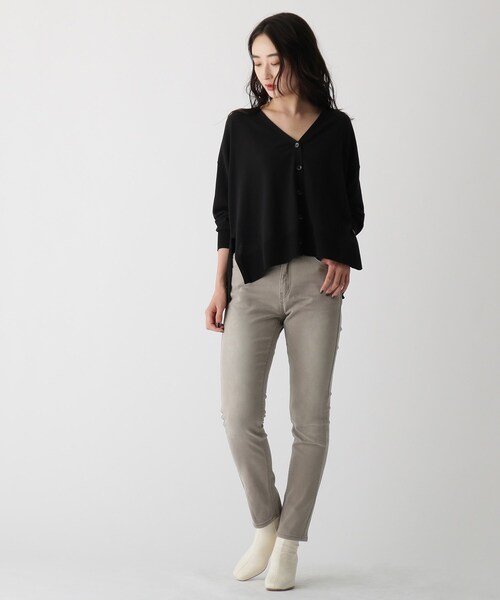 OPAQUE.CLIP(オペークドットクリップ)の「◆スクエアトゥストレッチブーツ(ブーツ・レディース・ブラック/ベージュ/オフホワイト・01/02/03)」の14枚目の写真