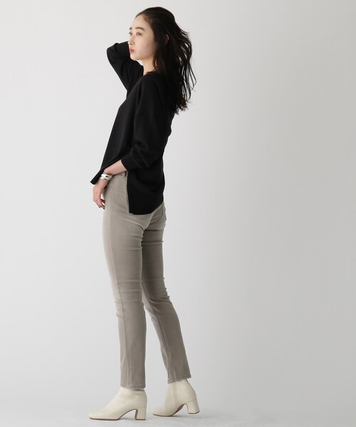 OPAQUE.CLIP(オペークドットクリップ)の「◆スクエアトゥストレッチブーツ(ブーツ・レディース・ブラック/ベージュ/オフホワイト・01/02/03)」の17枚目の写真