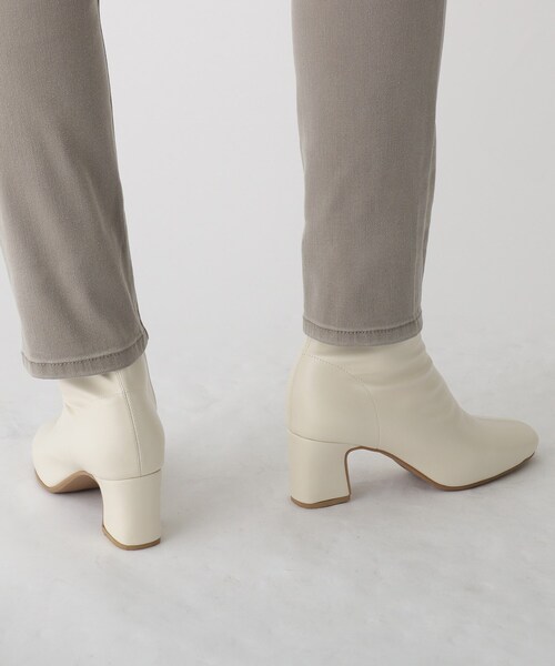 OPAQUE.CLIP(オペークドットクリップ)の「◆スクエアトゥストレッチブーツ(ブーツ・レディース・ブラック/ベージュ/オフホワイト・01/02/03)」の7枚目の写真