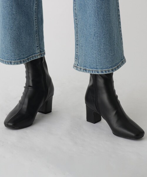 OPAQUE.CLIP(オペークドットクリップ)の「◆スクエアトゥストレッチブーツ(ブーツ・レディース・ブラック/ベージュ/オフホワイト・01/02/03)」の22枚目の写真