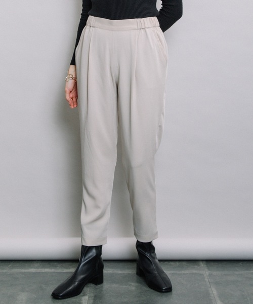 ELVENCE DEUX（エルベンスドゥ）の「ツイルタックテーパードPT（その他パンツ・レディース・ベージュ/ブラック・LARGE/MEDIUM）」の16枚目の写真