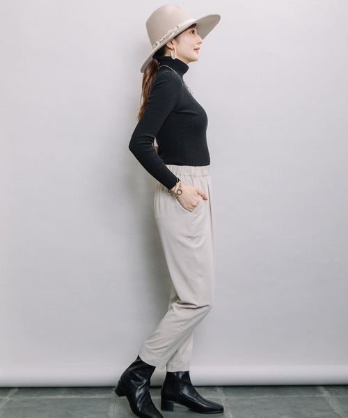 ELVENCE DEUX（エルベンスドゥ）の「ツイルタックテーパードPT（その他パンツ・レディース・ベージュ/ブラック・LARGE/MEDIUM）」の20枚目の写真