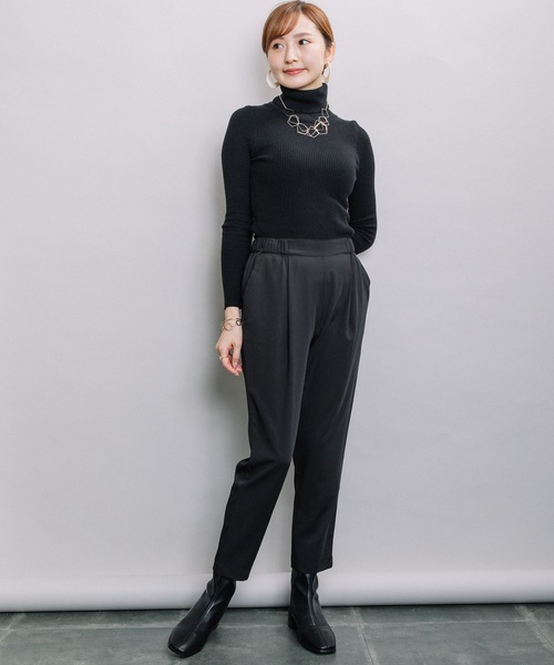 ELVENCE DEUX（エルベンスドゥ）の「ツイルタックテーパードPT（その他パンツ・レディース・ベージュ/ブラック・LARGE/MEDIUM）」の22枚目の写真