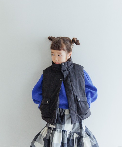 LOWRYS FARM(ローリーズファーム)の「エアサーマルベスト 349164(ダウンベスト・キッズ・ブラック/カーキ/アイボリー・110cm/120cm/130cm/140cm/150cm)」の3枚目の写真