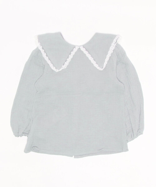 Lycee mine（リセマイン）の「レース衿2WAYブラウス（シャツ/ブラウス・キッズ・ブラック/オフホワイト/ブルーグレー/ラベンダー・110cm/100cm/120cm/130cm/140cm/150cm）」の15枚目の写真