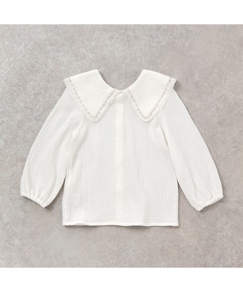 Lycee mine（リセマイン）の「レース衿2WAYブラウス（シャツ/ブラウス・キッズ・ブラック/オフホワイト/ブルーグレー/ラベンダー・110cm/100cm/120cm/130cm/140cm/150cm）」の18枚目の写真