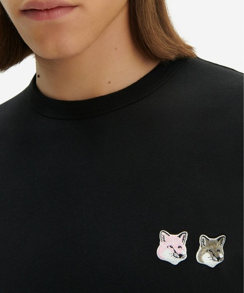Maison Kitsune（メゾンキツネ）の「DOUBLE MONOCHROME FOX HEAD PATCH CLASSIC TEE-SHIRT（Tシャツ/カットソー・メンズ・ブラック/カーキ系/ブルー系その他・S/M/L/XL/XS）」の8枚目の写真