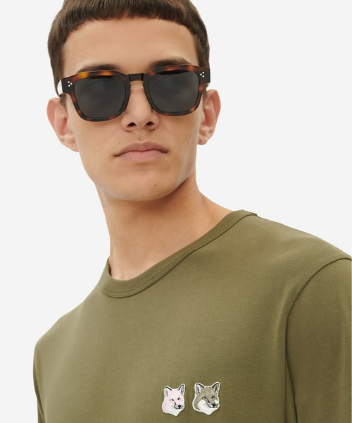 Maison Kitsune（メゾンキツネ）の「DOUBLE MONOCHROME FOX HEAD PATCH CLASSIC TEE-SHIRT（Tシャツ/カットソー・メンズ・ブラック/カーキ系/ブルー系その他・S/M/L/XL/XS）」の13枚目の写真
