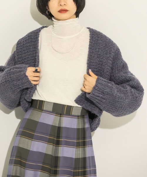 KBF（ケイビーエフ）の「ハイネックコンパクトカットソー（Tシャツ/カットソー・レディース・アイボリー/オレンジ/ラベンダー・ONE）」の4枚目の写真