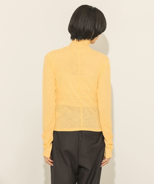 KBF（ケイビーエフ）の「ハイネックコンパクトカットソー（Tシャツ/カットソー・レディース・アイボリー/オレンジ/ラベンダー・ONE）」の6枚目の写真