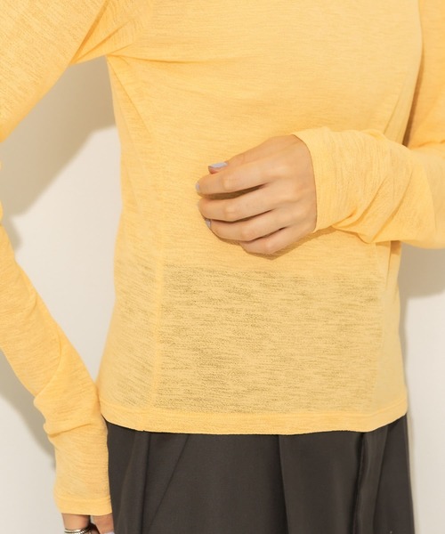 KBF（ケイビーエフ）の「ハイネックコンパクトカットソー（Tシャツ/カットソー・レディース・アイボリー/オレンジ/ラベンダー・ONE）」の10枚目の写真