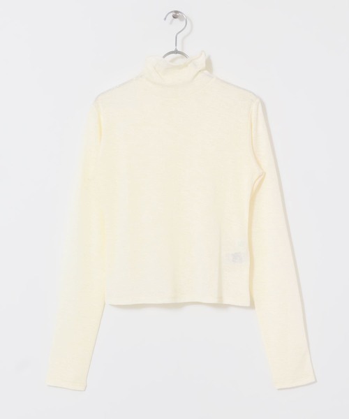 KBF（ケイビーエフ）の「ハイネックコンパクトカットソー（Tシャツ/カットソー・レディース・アイボリー/オレンジ/ラベンダー・ONE）」の14枚目の写真