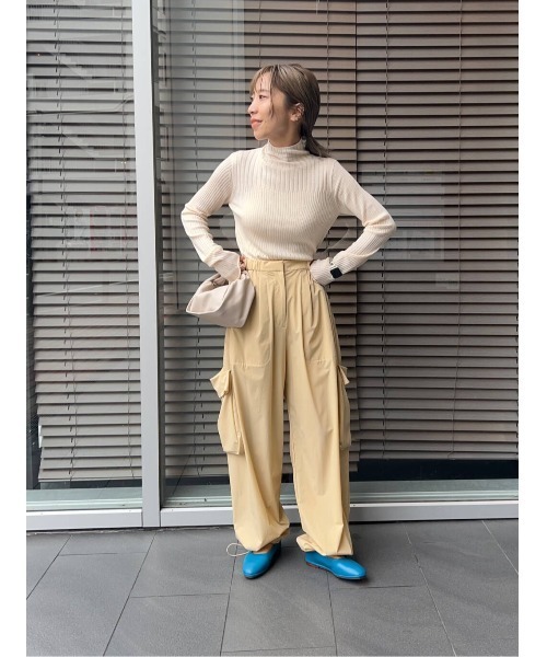 LAATO（ラート）の「RIB FLOW KNIT（ニット/セーター・レディース・オフホワイト/グリーン・FREE）」の8枚目の写真