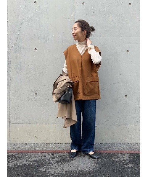 LAATO（ラート）の「RIB FLOW KNIT（ニット/セーター・レディース・オフホワイト/グリーン・FREE）」の10枚目の写真