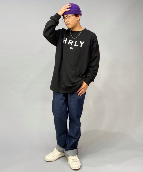 Hurley （ハーレー）の「【ムラサキスポーツ別注】Hurley/ハーレー オーバーサイズ ブランドロゴ ロングスリーブTEE/ロンT MLS2200001（Tシャツ/カットソー・メンズ・ブラック/グレー/ホワイト/グリーン・L/S/M）」の7枚目の写真