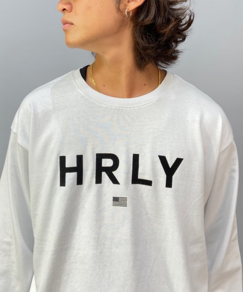 Hurley （ハーレー）の「【ムラサキスポーツ別注】Hurley/ハーレー オーバーサイズ ブランドロゴ ロングスリーブTEE/ロンT MLS2200001（Tシャツ/カットソー・メンズ・ブラック/グレー/ホワイト/グリーン・L/S/M）」の5枚目の写真