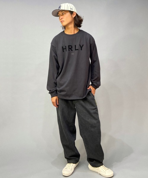 Hurley （ハーレー）の「【ムラサキスポーツ別注】Hurley/ハーレー オーバーサイズ ブランドロゴ ロングスリーブTEE/ロンT MLS2200001（Tシャツ/カットソー・メンズ・ブラック/グレー/ホワイト/グリーン・L/S/M）」の12枚目の写真