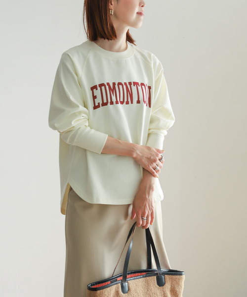 URBAN RESEARCH DOORS（アーバンリサーチドアーズ）の「裏毛ロゴプルオーバー（Tシャツ/カットソー・レディース・ベージュ/ネイビー/アイボリー・MEDIUM）」の5枚目の写真