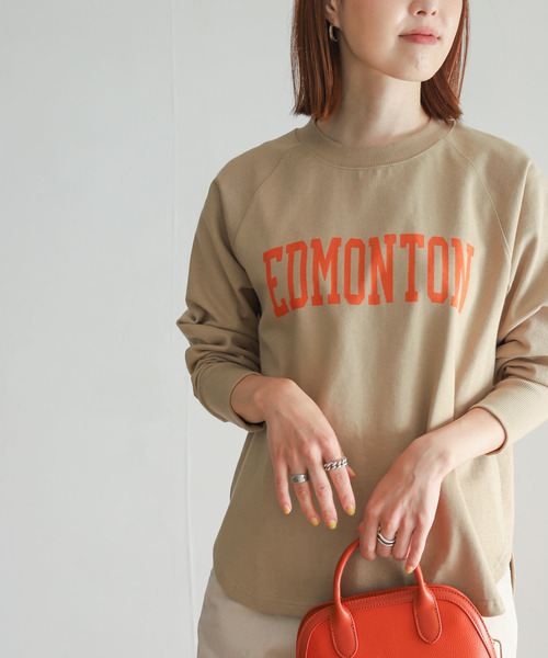 URBAN RESEARCH DOORS（アーバンリサーチドアーズ）の「裏毛ロゴプルオーバー（Tシャツ/カットソー・レディース・ベージュ/ネイビー/アイボリー・MEDIUM）」の13枚目の写真