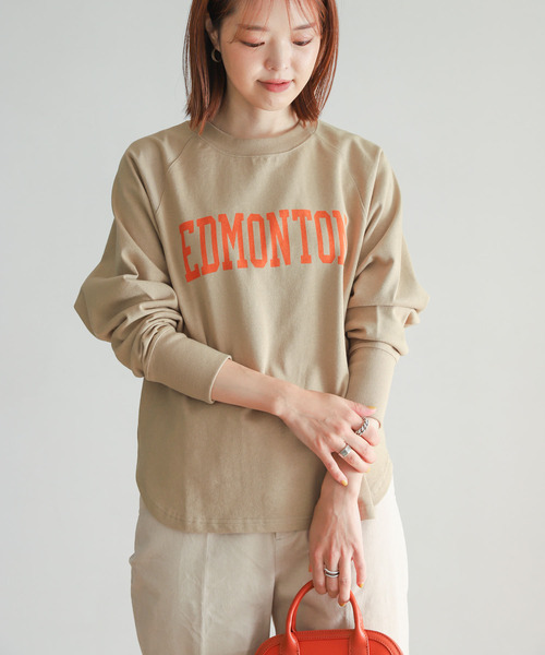 URBAN RESEARCH DOORS（アーバンリサーチドアーズ）の「裏毛ロゴプルオーバー（Tシャツ/カットソー・レディース・ベージュ/ネイビー/アイボリー・MEDIUM）」の14枚目の写真