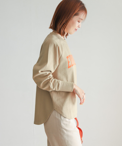 URBAN RESEARCH DOORS（アーバンリサーチドアーズ）の「裏毛ロゴプルオーバー（Tシャツ/カットソー・レディース・ベージュ/ネイビー/アイボリー・MEDIUM）」の15枚目の写真