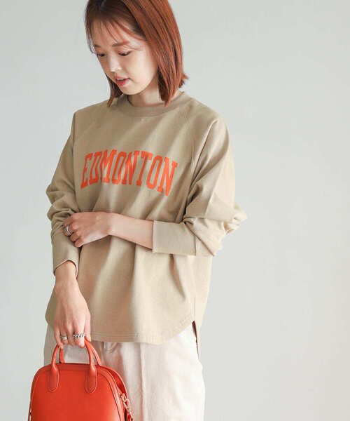 URBAN RESEARCH DOORS（アーバンリサーチドアーズ）の「裏毛ロゴプルオーバー（Tシャツ/カットソー・レディース・ベージュ/ネイビー/アイボリー・MEDIUM）」の19枚目の写真