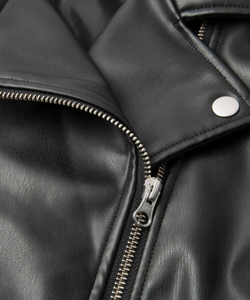 coen（コーエン）の「フェイクレザーライダースジャケット（ライダースジャケット・レディース・ブラック・L/M）」の11枚目の写真