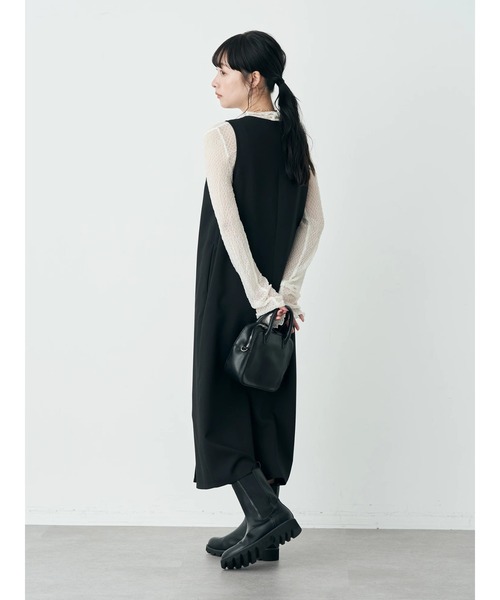 earth music&ecology（アースミュージックアンドエコロジー）の「格子柄レースプルオーバー（Tシャツ/カットソー・レディース・アイボリー/イエロー/ブラック/グリーン・FREE）」の10枚目の写真