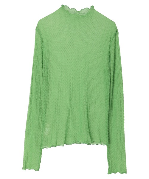 earth music&ecology（アースミュージックアンドエコロジー）の「格子柄レースプルオーバー（Tシャツ/カットソー・レディース・アイボリー/イエロー/ブラック/グリーン・FREE）」の15枚目の写真