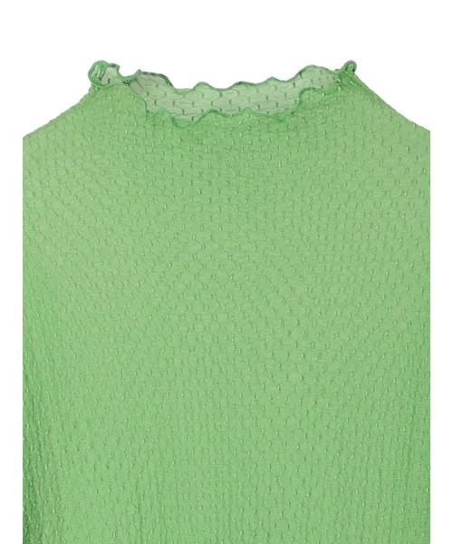 earth music&ecology（アースミュージックアンドエコロジー）の「格子柄レースプルオーバー（Tシャツ/カットソー・レディース・アイボリー/イエロー/ブラック/グリーン・FREE）」の16枚目の写真